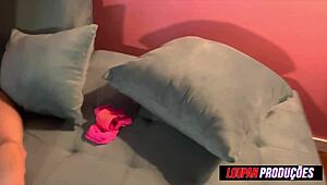 luiza marcato on all fours takes cum in mouth