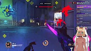 I play Overwatch as Vtuber Lewdneko and get spanked