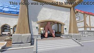 머시가 블리자드 월드 스폰에서 미친 애니 트위스트로 거대해짐