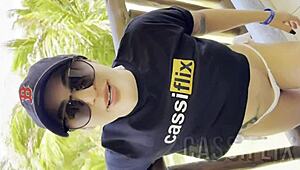 i shaved my pussy to drive him crazy watching my clit while sucking his cock