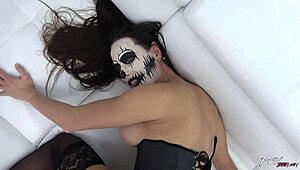 A Halloween special with the porn actress Mea Melone, the Czech MILF and teen slut