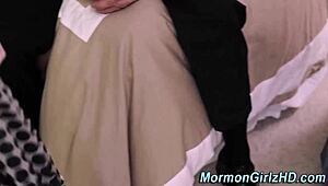 Spunk teen 18+ mormon sucking in group