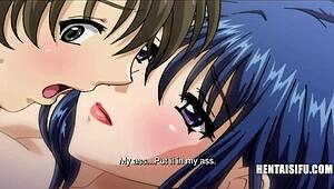 Damn! I’ll fuck you better than my step-sis with wild anal hentai