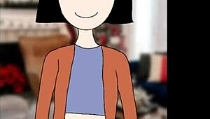 Anime cartoon character visits for christmas