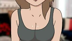 Anime cartoon character visits for christmas