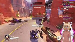 I play Overwatch as Vtuber Lewdneko and get spanked