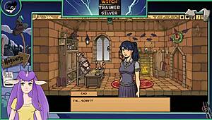 Beautiful anime Witch Trainer Silver in XXX Cartoon with big boobs and hot Asian actress