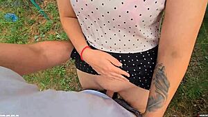 stepbrother and stepsister get off together with cum on panties