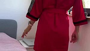 girl masturbates by window