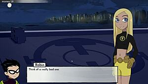 In 18Titans part 11, does Raven give an amazing boobjob to her partner?