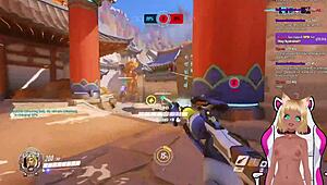 I play Overwatch as Vtuber Lewdneko and get spanked