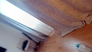 Hey, blonde teen, why suck an old man's small dick and swallow every drop?