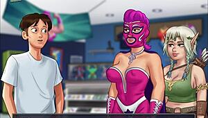 I-I can't believe summertime saga 155 has me so aroused with all that erotic anime action