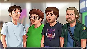 I-I can't believe summertime saga 155 has me so aroused with all that erotic anime action