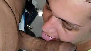 I give greedy blowjob to black bodybuilder