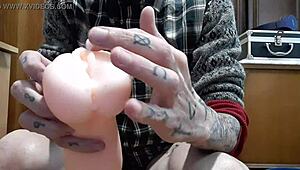 gay melvincoficial enjoys big cock with fake vagina