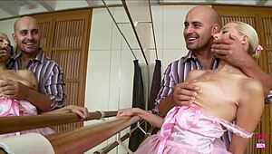 Bald Guy Scores, Drilling Ballerina's Tight Pink Pussy
