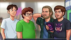 I-I can't believe summertime saga 155 has me so aroused with all that erotic anime action