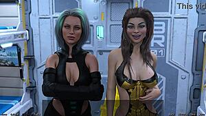 Milfs Compete with Teens in Space Game