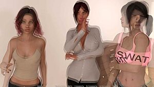 rough fucking with big tits and nipples in missionary hentai orgy, what do you think?