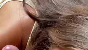 backstage pov blowjob with busty teen bbw during photoshoot.