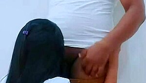 Beautiful girlfriend and friend have hot sex with a teenage boy