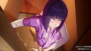 hinata's unexpected visitor brings creampie surprise