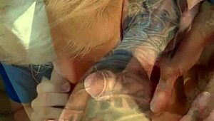 Muscular Brazilian pornstar deepthroats and cums in mouth during first gay encounter