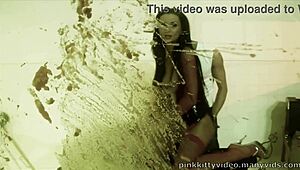 Brunette Pornstar Lisa Rose in Food-Covered Anal Session