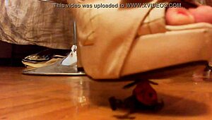 Your Italian Mistress Dominates! She Crushes You with Dirty Feet Like This Toy Helicopter on Your Face!