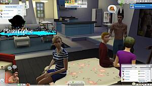 sims 4 wicked mod fun with curvy neighbor in hot hentai outfit