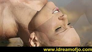 Surf's Up with Solo Beach Action for Brunette Guy