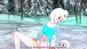 Is Elsa from Frozen having hard sex in this fantasy?