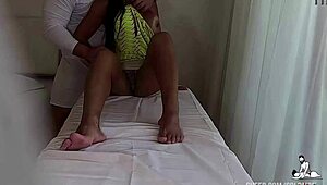 Camera Films Wife Grabbing Therapist's Dick During Tantric Massage. Real Amateur Scene.
