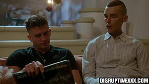 Spying on Gay Sex with Stepbrother's Boyfriend – Deepthroat Action!