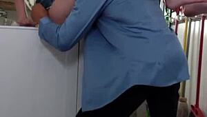 Creepypa hidden cam captures Skye Blue's wild washing machine banging