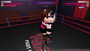 Kinky Fight Club - T1R28 - Nagini Vs Julia In Anime Hentai Night Club Dancing.