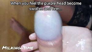 Lekce dojení 1! Jak léčit předčasnou ejakulaci masáží velkých prsou!