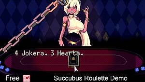 playing succubus roulette demo in anime style