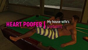 playing on the pool table?