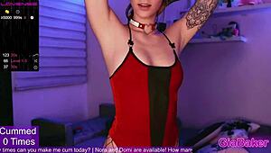 Gia Baker's solo pleasure show in skimpy outfit