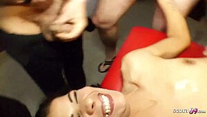 Watch this gangbang with slim german latina teen Steffie!