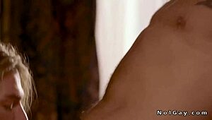 Gay oral and anal with muscular monster cocks