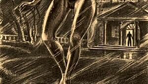 Vintage erotic illustration showcasing sensual anime art from a retro era