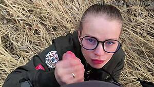 Nympho Drags Me into Bushes for Wild Orgasm