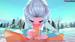 Is Elsa from Frozen having hard sex in this fantasy?