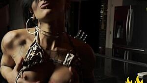 Caroleta Roots Rips Clothes In Bold Striptease