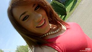 Hanna Sweet stars in steamy creampie threesome scene.