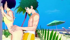 momo yaoyorozu and kyoka jiro, are you ready for intense creampie with izuku midoriya? my hero academia hentai