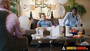 Hot Casey Calvert stumbles into wild gangbang action